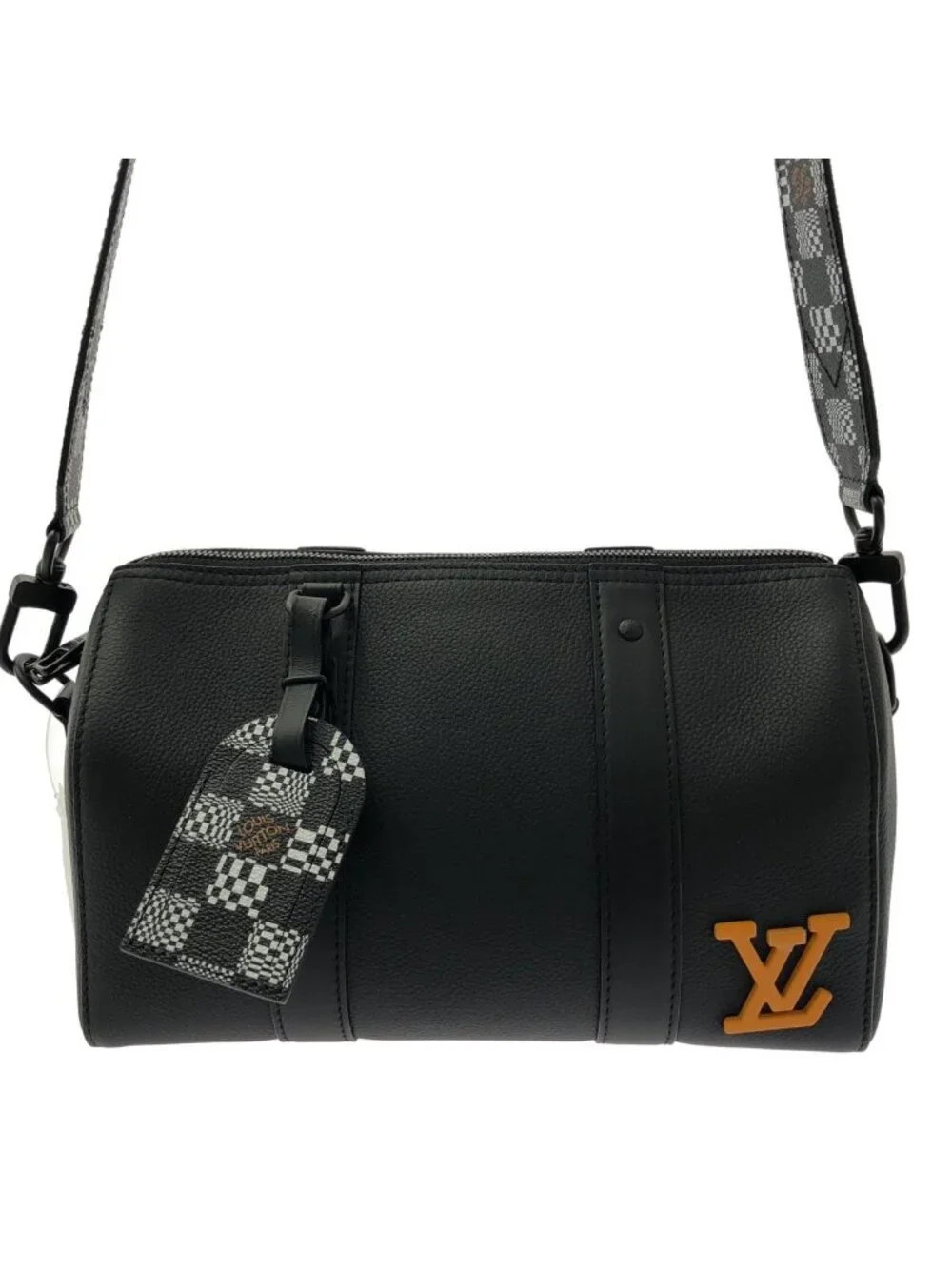 Louis Vuitton Damier Distended City Keepall Shoulder Bag Black